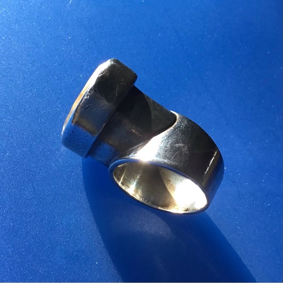 Yellow Quartz and Sterling Ring - Picture 6 of 7